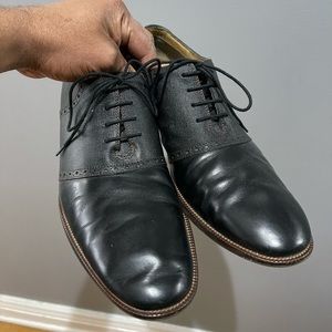 Cole Haan DoubleMaterial leather shoes Blk Sz 10.5